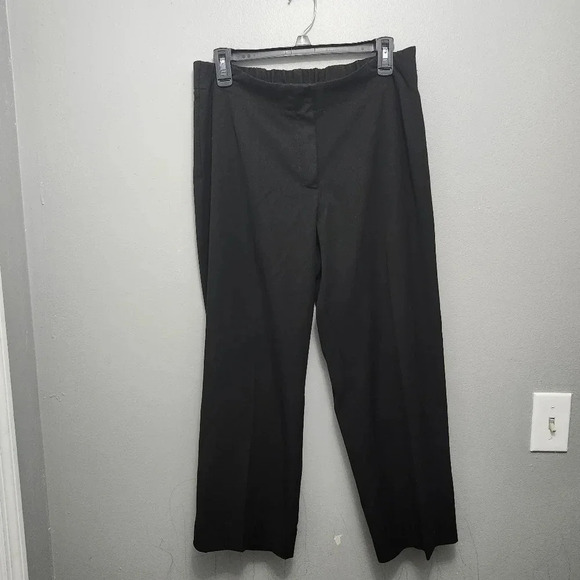 Talbots women's dress pants size 14W black trouser cropped office carrier - Picture 1 of 6